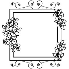 Texture of wreath frames, isolated on white background. Vector