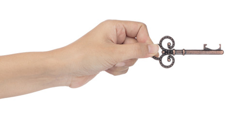 skeleton key isolated on white background