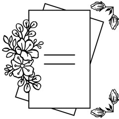 Design element with pattern of flower frame. Vector