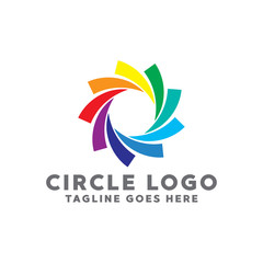 Colorful Circle Logo. Modern Forms and Abstract Colorful Circles Icons and Symbols.