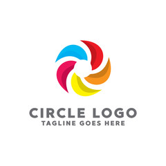 Colorful Circle Logo. Modern Forms and Abstract Colorful Circles Icons and Symbols.