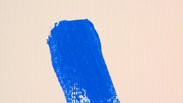 Blue color stroke on white canvas 2
