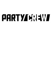 logo party crew freunde team crew club design dance mode tanzen feiern spaß dj disko cool modus text design