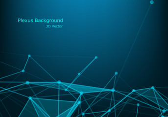 Abstract connecting dots and lines. Connection science background. Vector illustration