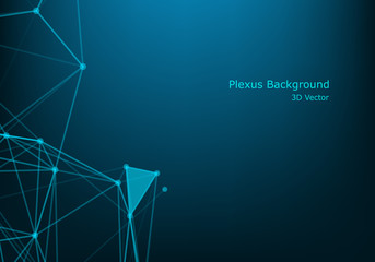 Molecular structure background and communication. Abstract background with molecule DNA and neural network. Artificial intelligence. Science and technology concept with connected lines and dots