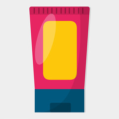 facial wash cleaner bottle for cosmetic concept vector illustration