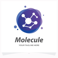 Atom Molecule Logo Design Template