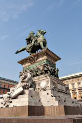 Monumento a Vittorio Emanuele II in Milan, Italy