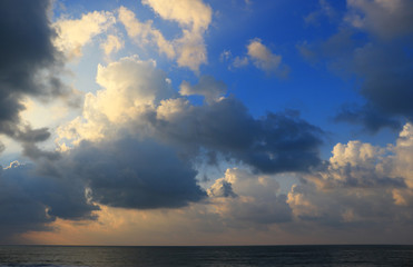 beautiful sunrise on the sea