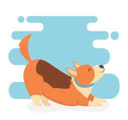 cute little dog mascot character