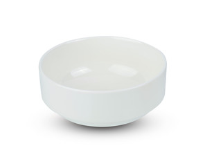 white ceramic bowl on white background