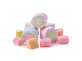 marshmallows isolated on white background.