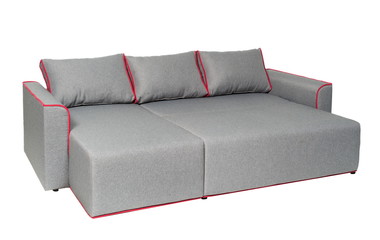 Folding sofa standing on a white background isolated