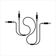 Audio Cable Icon, Plug Wire