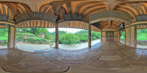 Damyang, South Korea - 24 July 2019 soswaewon. 360 degrees spherical panorama of soswaewon in...