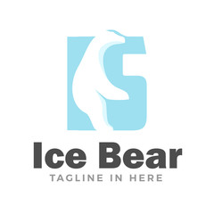 I S panda with negative space logo design inspiration