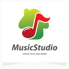 Music Studio Logo Design Template