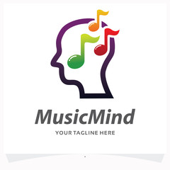 Music Mind Logo Design Template