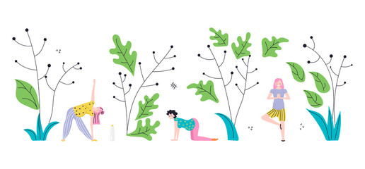 Obraz na płótnie Canvas Prenatal yoga training