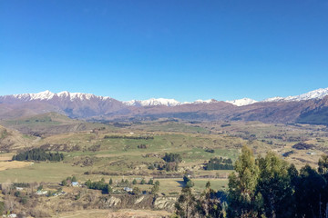 CRown Range scenery on the way to the ski fields in Queenstown