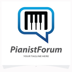 Pianist Forum Logo Design Template