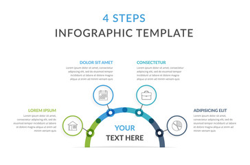 Infographic Template with Four Elements