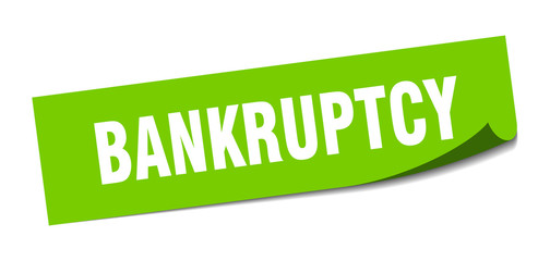 bankruptcy sticker. bankruptcy square isolated sign. bankruptcy