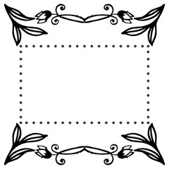 Obraz na płótnie Canvas Pattern design floral frame, for decoration greeting card. Vector