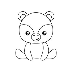 Obraz na płótnie Canvas cute little bear baby character