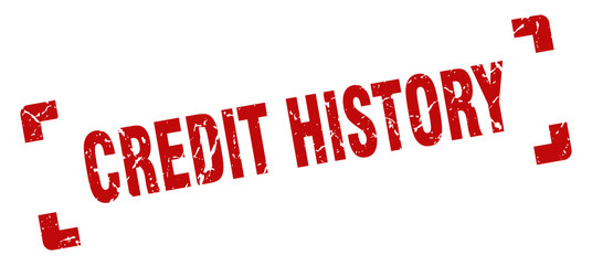 credit history stamp. credit history square grunge sign. credit history