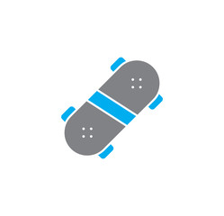 Skateboarding related icon on background for graphic and web design. Simple illustration. Internet concept symbol for website button or mobile app.