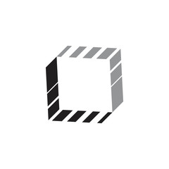 square stripes motion arrows logo vector