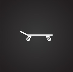Skateboarding related icon on background for graphic and web design. Simple illustration. Internet concept symbol for website button or mobile app.