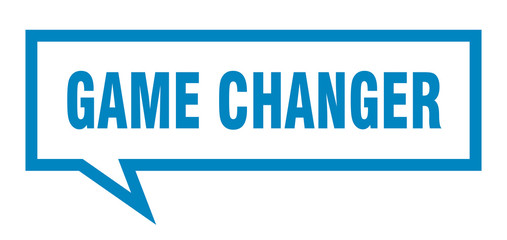 game changer sign. game changer square speech bubble. game changer
