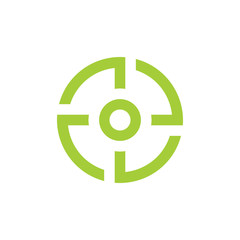 circle four arrows geometric logo vector