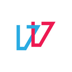 letter w 7 geometric line logo vector