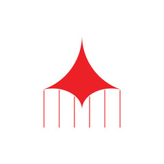 Obraz premium space ship simple geometric logo vector