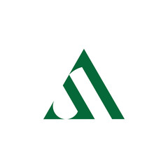 triangle geometric arrow logo vector