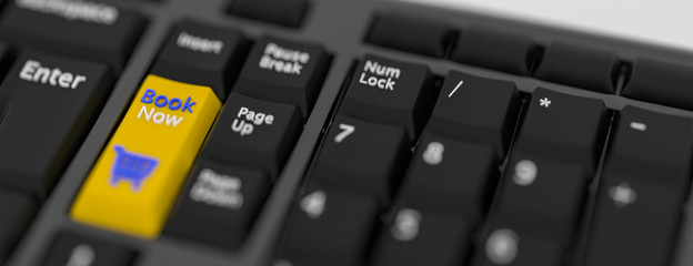 Online booking concept. 3D illustration. 3D rendering