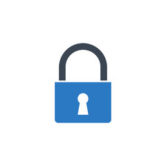 Padlock related vector glyph icon. Isolated on white background. Vector illustration.