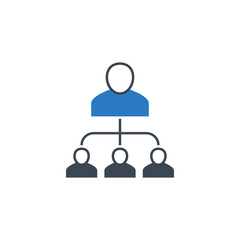 Organization related vector glyph icon. Isolated on white background. Vector illustration.