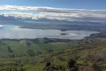Stunning alpine scenery of the Southern Alos and lakes of New Zealand