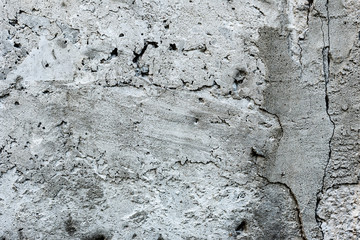 Texture of a concrete wall with cracks and scratches which can be used as a background
