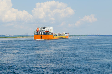 Outgoing Orange Tanker