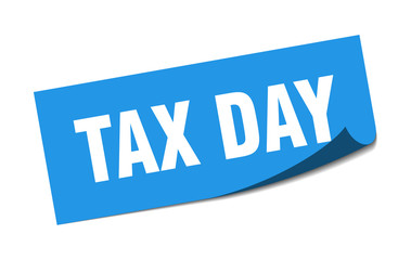 tax day sticker. tax day square isolated sign. tax day