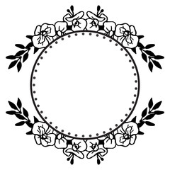 Cute and elegant flower frame, invitation card background. Vector