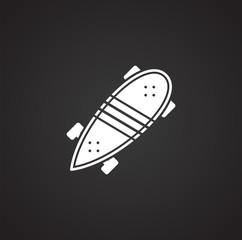 Skateboarding related icon on background for graphic and web design. Simple illustration. Internet concept symbol for website button or mobile app.