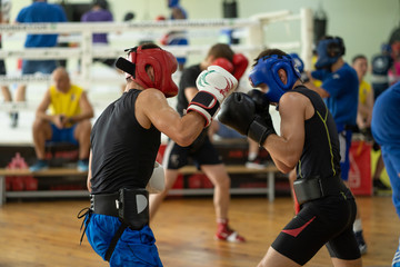 Fighters at the boxing club