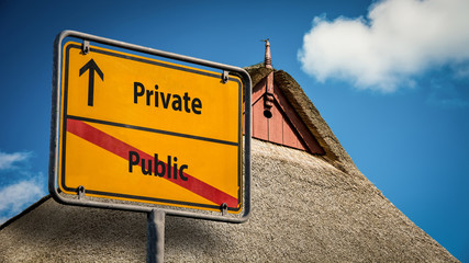 Street Sign Private versus Public