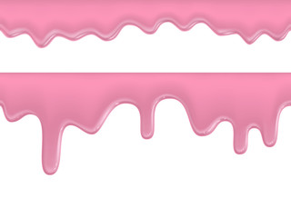 seamless flowing pink liquid texture on white background
